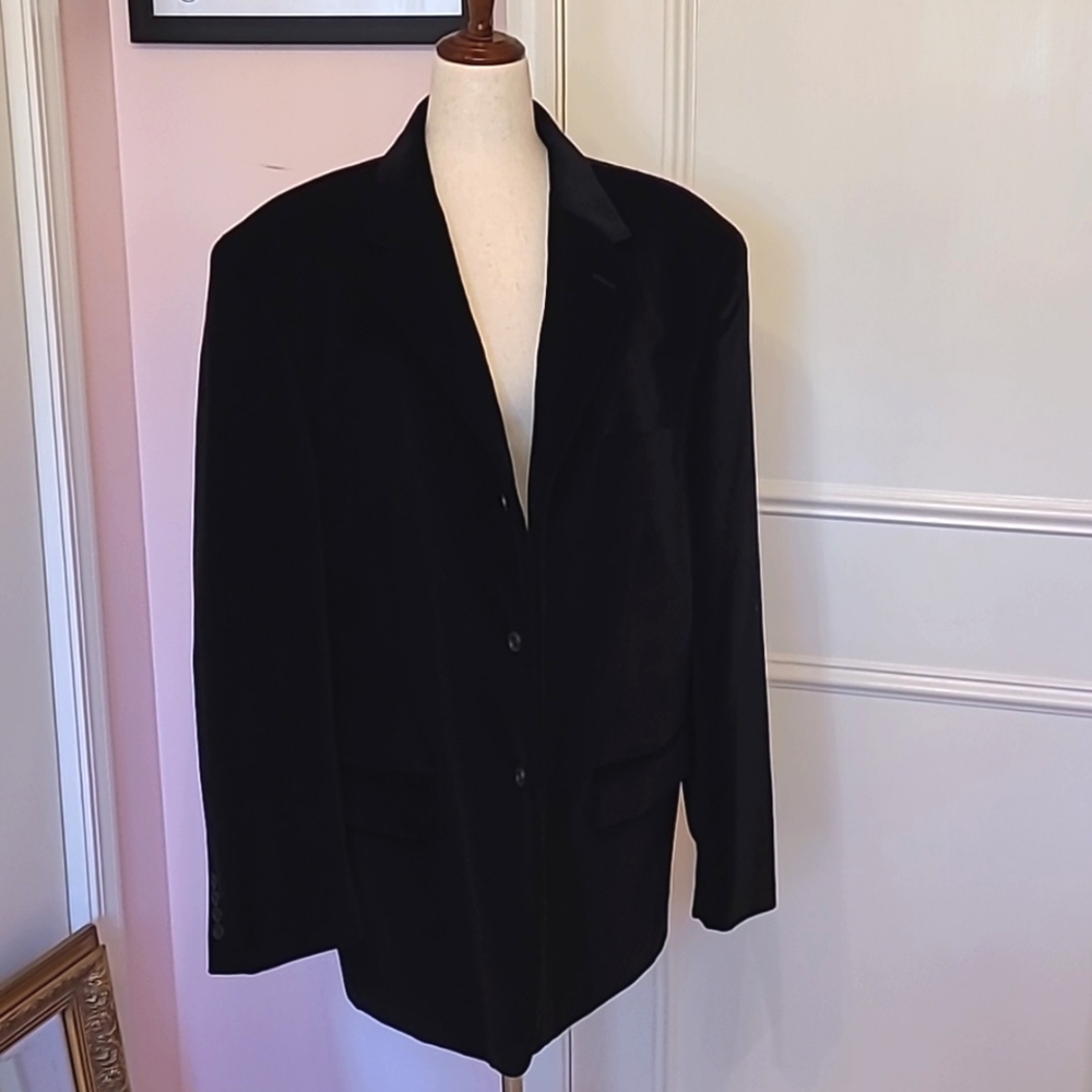 LINEA UMO black cotton velvet blazer - Picture 3 of 16